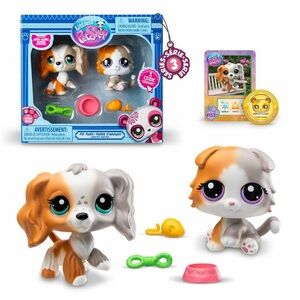 Littlest Pet Shop Cocker Spaniel and Scottish Fold Cat Collectible